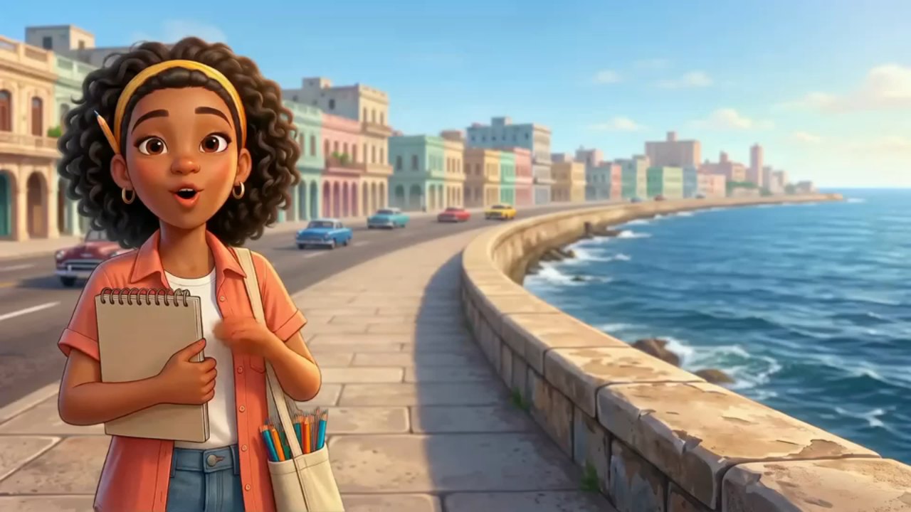 A real teaching video: Elena on the Malecón in La Habana, Unidad 06